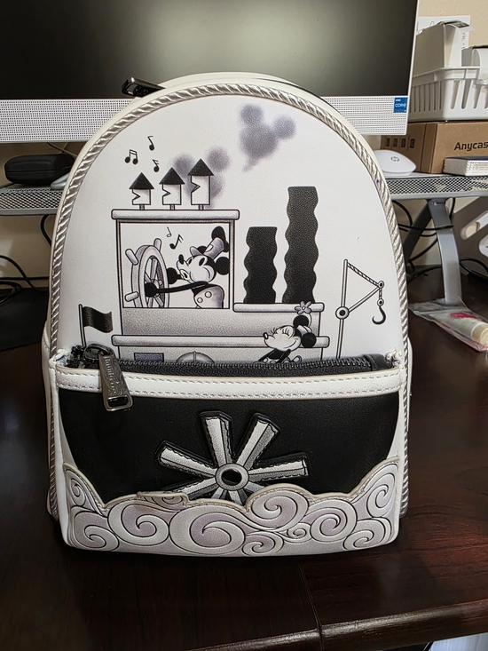 Loungefly Handbags - Loungefly Steamboat Willie Mini Backpack with Matching Wallet